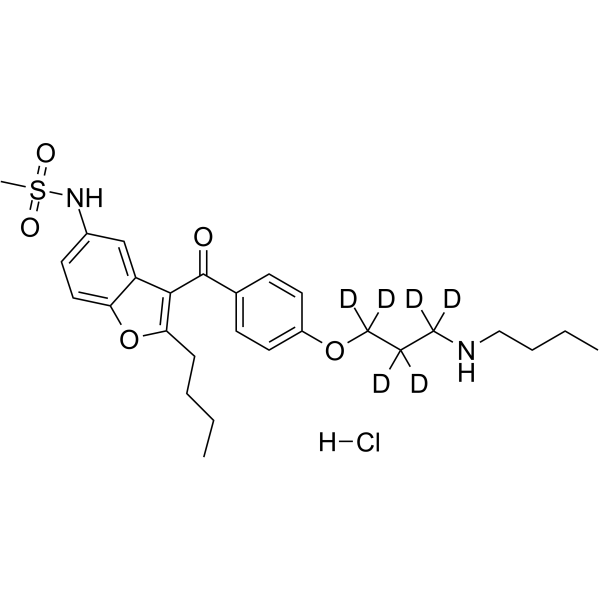Debutyldronedarone-d6 hydrochloride (SR35021-dd6 (hydrochloride)) 1346598-70-6